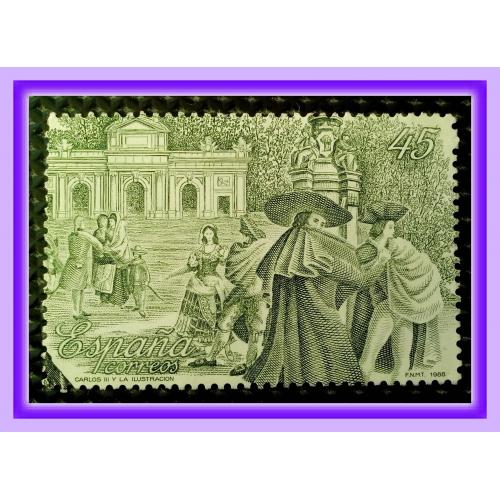 Почтовая марка Испании 1988 г. "Король Чарльз ІІІ" - 1988 King Charles III, 1716-1788".
