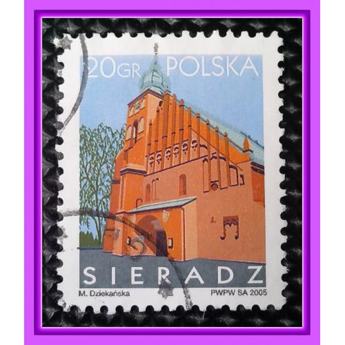 Почтовая марка Польши «Архитектура городов – Серадж» -  "2005 Polish Cities - Sieradz". 