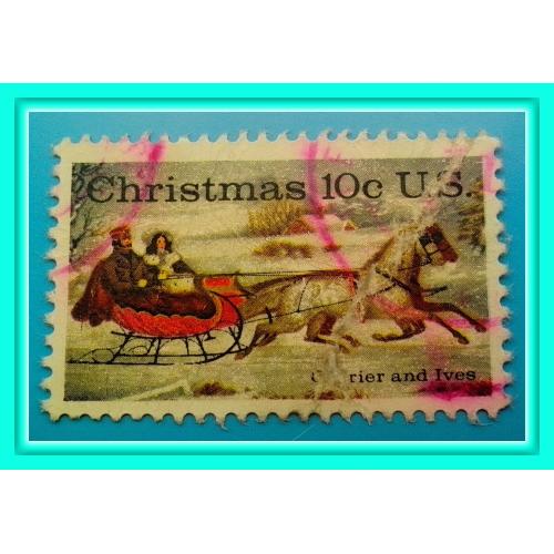 Почтовая марка США  «Christmas  Stamps"  (2).