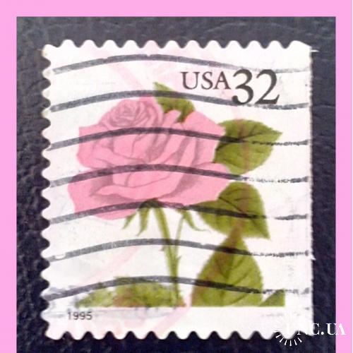 Почтовая марка  США   «Flowers. Pink Rose».