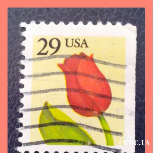 Почтовая  марка  США  -  «Flowers. Tulip».