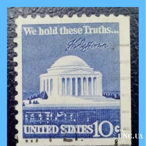 Почтовая  марка  США   «Jefferson  Memorial».