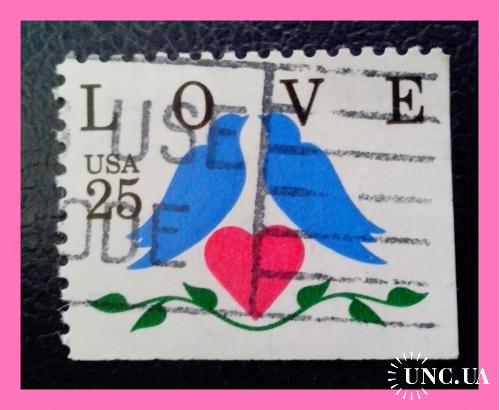 Почтовая  марка   США   «Love».