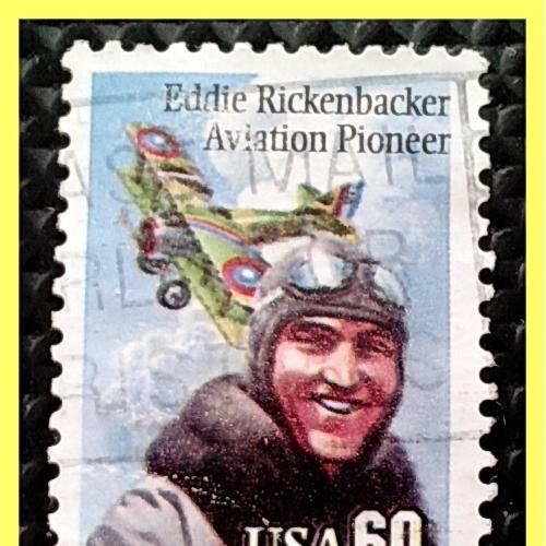 Почтовая марка США «Пилот Эдуард Рикенбекер» (2).