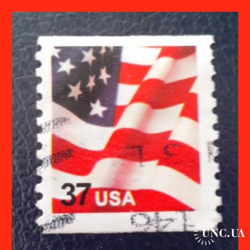 Почтовая  марка  США   «U.S. Flag».