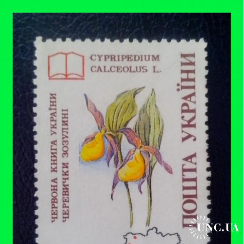 Почтовая марка  Украины  "Цветок Башмачок"  (1994 г.).