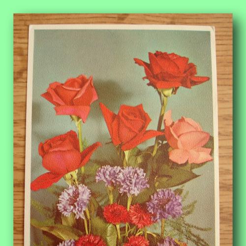 Почтовая  открытка  США  «Roses».
