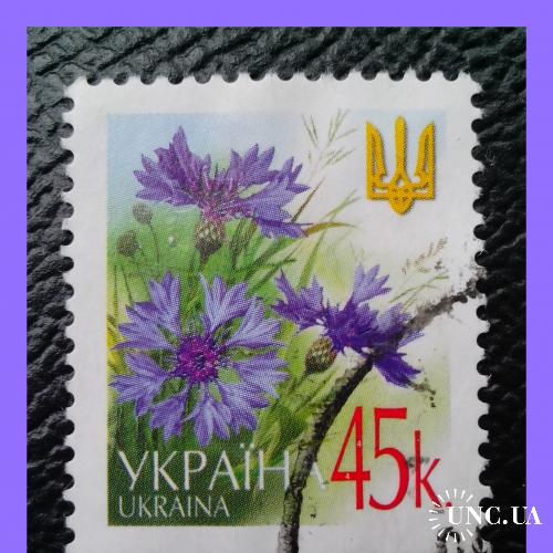 VI- й  стандартный  выпуск  почтовых  марок  Украины 2002 г. - "Васильки".