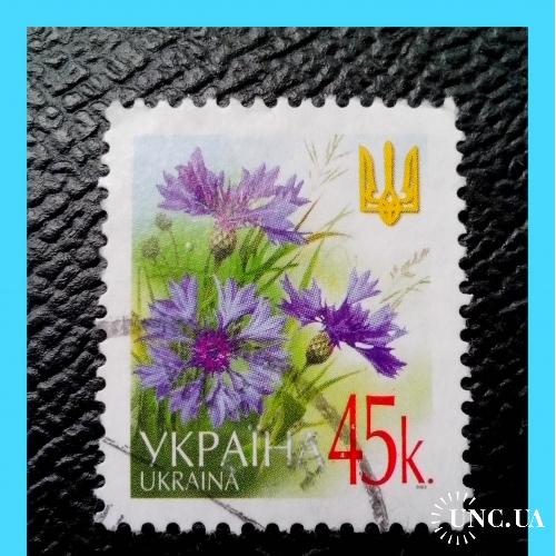 VI- й  стандартный  выпуск  почтовых  марок  Украины 2003 г. -  "Васильки".