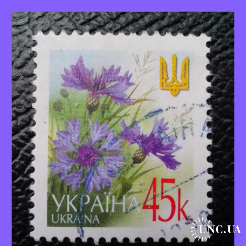 VI- й  стандартный  выпуск  почтовых  марок  Украины  2004 г. -  "Васильки".