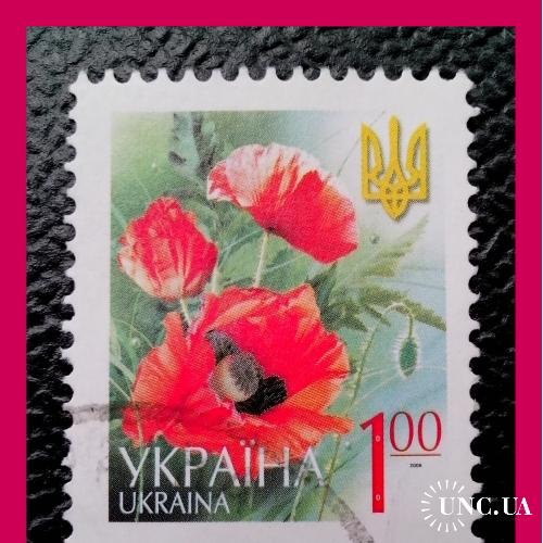 VI- й  стандартный  выпуск  почтовых  марок  Украины 2006 г. - "Мак опийный".