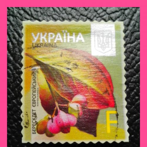 VIII-й  стандартный  выпуск  почтовых  марок  Украины   2015 г.  - «Бересклет Європейський» .