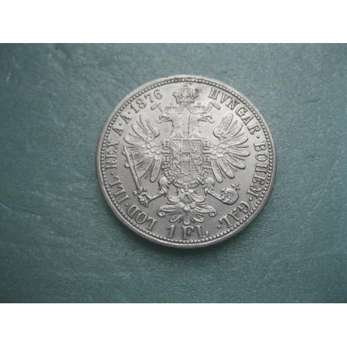Австрия 1 флорин (florin) 1876 г. Серебро .Оригинал .Состояние