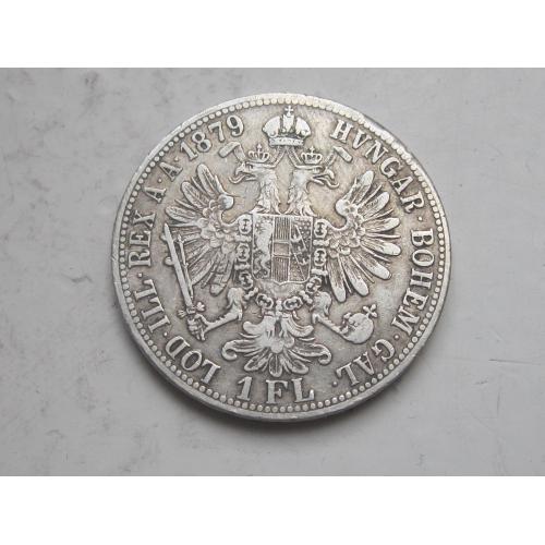 Австрия 1 флорин (florin) 1879г. Серебро .Оригинал .Состояние !(1)