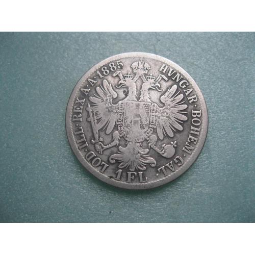  Австрия 1 флорин (florin) 1885 г. Серебро .Оригинал .Хороший сохран !