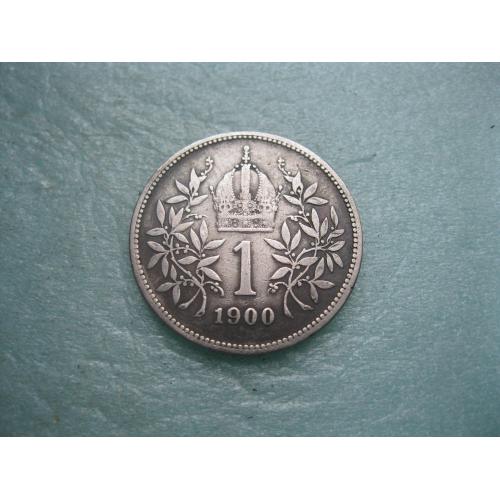 Австро-Угорщина.1 корона 1900 року. правління Франца-Йосипа .Срібло. Стан