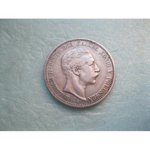 Германия . Королевство Пруссия.2 марки 1902 года Вильгельм-2 .. Хороший сохран