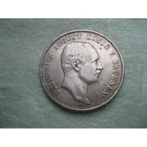 Германия .Саксония 3 марки (mark) 1909 года Фридрих Август. Серебро. Оригинал.