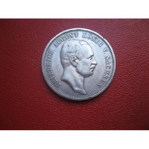 Германия .Саксония 3 марки (mark) 1910 года Фридрих Август. Серебро. Оригинал. (2)