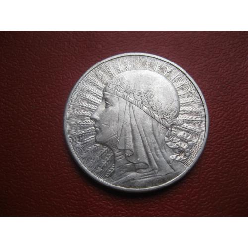 Польша 10 злотых 1932 г. "Ядвига" .Серебро. Оригинал. Состояние!XF-UNC