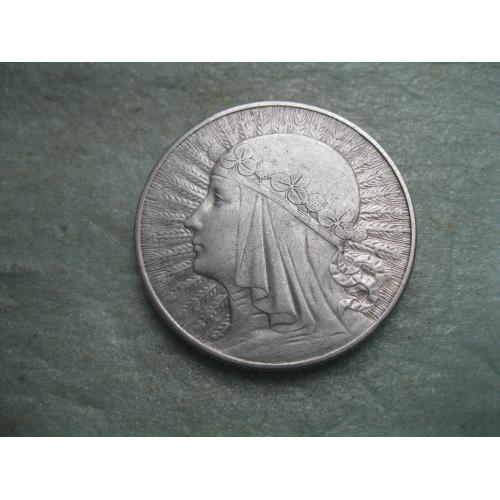 Польша 10 злотых 1933 г. "Ядвига" .Серебро. Оригинал. Состояние!XF-UNC