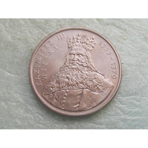Польша 100 злотых, 1987г Король Казимир III Великий. серия Польские правители
