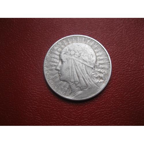 Польша 5 злотых 1933 г. "Голова Полонии" .Серебро. Оригинал..Сохран (2)