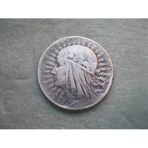 Польша 5 злотых 1934 г. "Ядвига" .Серебро. Оригинал. Хороший сохран