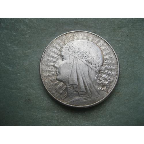 Польша10 злотых 1932 г. "Ядвига" .Серебро. Оригинал. Сохран (1)