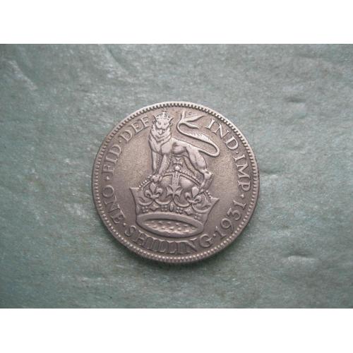 Великобритания. 1 шиллинг 1931 г. Серебро .Оригинал. Отличный сохран !