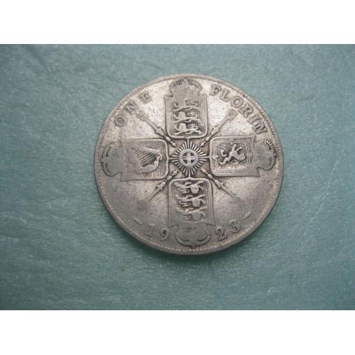 Великобритания 2 шиллинга (флорин) 1923 г. Георг V. Серебро 500 .Оригинал. (2)