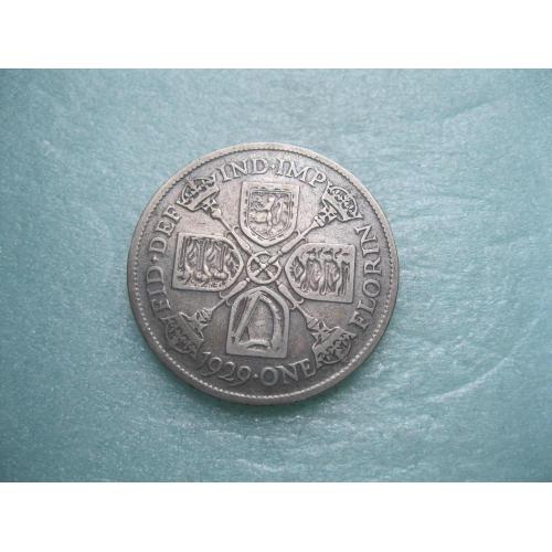 Великобритания 2 шиллинга (флорин) 1929 г. Георг V. Серебро 500 .Оригинал.(2)