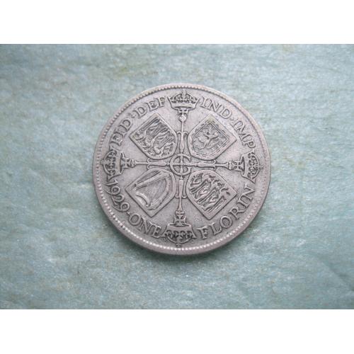 Великобритания 2 шиллинга (флорин) 1935 г. Георг V. Серебро 500 .Оригинал. Отличный сохран !      