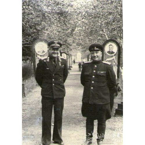 Фото Офицеры Униформа Герой Советского союза Размер:12х8,4см Оригинал