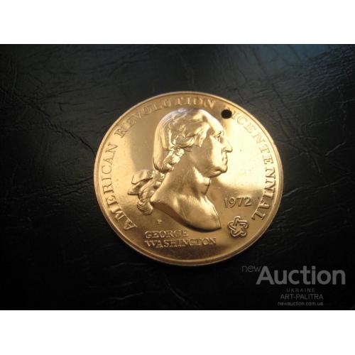 Медаль Джордж Вашингтон George Washington 200 лет Американской революции 1972 d-38мм Оригинал