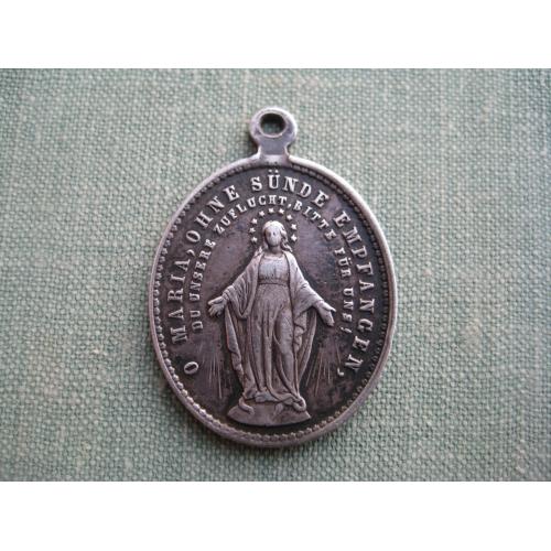Медальйон Діва Марія Св.Анжела Св.Урсула Німеччина 1920-1940 Срібло-900 Вага-4,45грам Оригінал     