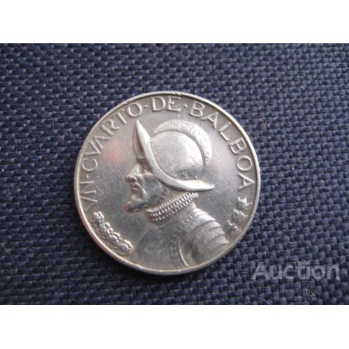 Монета 1/4 бальбоа 1970 Панама Republica de Panama 1/4 balboa Диаметр-24мм. Никель Оригинал