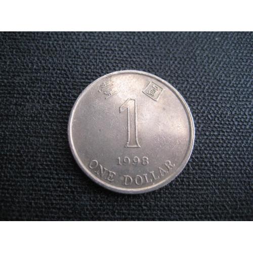Монета 1 долар доллар 1998 Гонконг Hong Kong Китай Флора Баугінія Нікель d-25мм. Оригінал