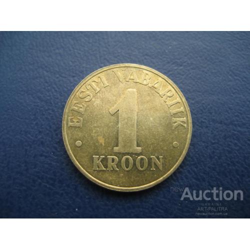 Монета 1 Kroon Крона 2003 Эстония Латунь d-23мм. Оригинал