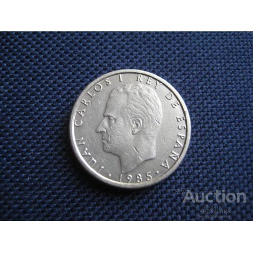 Монета 100 песет 1985 Испания Король Хуан Карлос I Бронза d-25мм. Оригинал