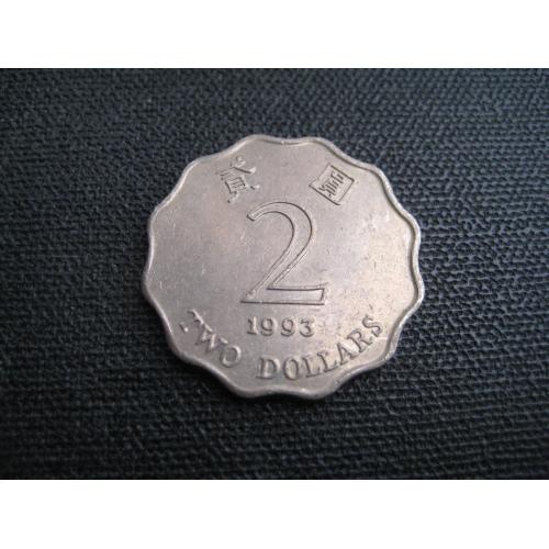 Монета 2 долара доллара 1993 Гонконг Китай Hong Kong Нікель Флора Баугінія d-28мм. Оригінал