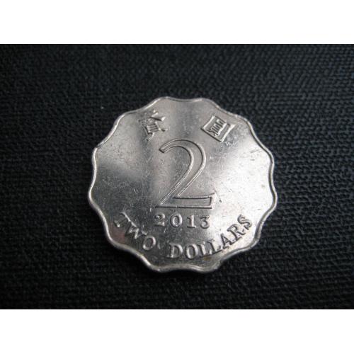 Монета 2 долара доллара 2013 Гонконг Китай Hong Kong Нікель Флора Баугінія d-28мм. Оригінал