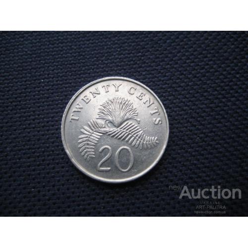 Монета 20 центов 1990 Сингапур d-21мм. Металл-никель Оригинал