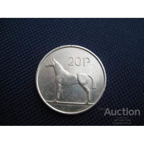 Монета 20 пенсов Ирландия 1999 Кельтская арфа Фауна Лошадь Никель/бронза d-27мм. Оригинал