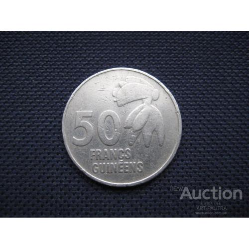 Монета 50 франков Гвинея 1994 d-25мм. Металл-никель Фауна Птица Оригинал