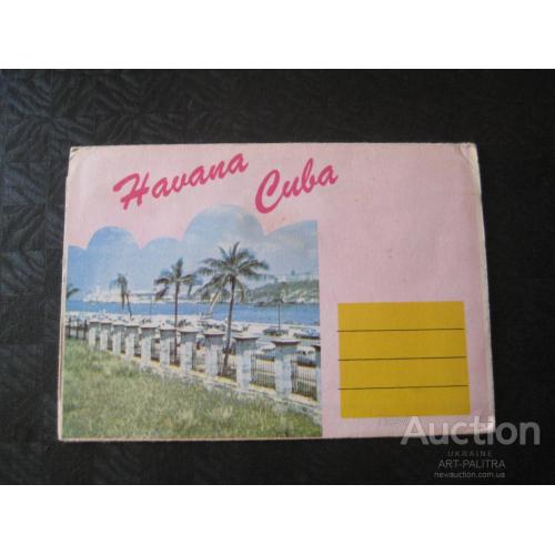 Набор-гармошка 7 открыток без обратки Havana Cuba Гавана Куба Valle De Vinales Оригинал Чистая