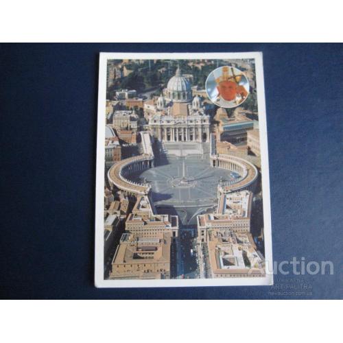 Открытка Joannes Paulus II Папа Павел II Piazza S.Pietro Ватикан Площадь Св.Петра а.t.s. Оригинал