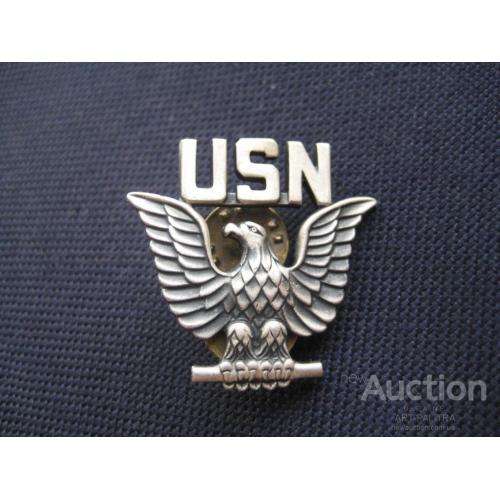 Значок на лацкан United States Navy USN Perched Eagle Размер:32х32мм. Металл Оригинал
