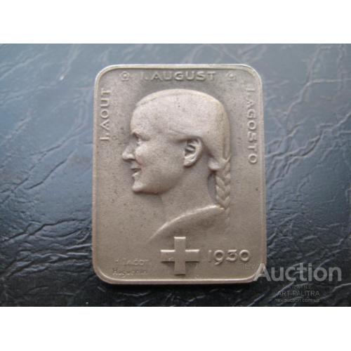 Знак H.Jacot Швейцарія/Швейцария Schweiz Suisse Svizzera Switzerland 1. VIII 1930 h-28мм. Оригінал