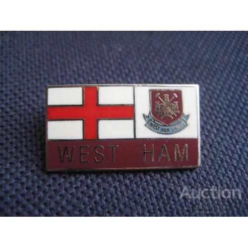Знак Значок West Ham United Вест Хэм Великобритания Тяж. мет. Эмаль Оригинал